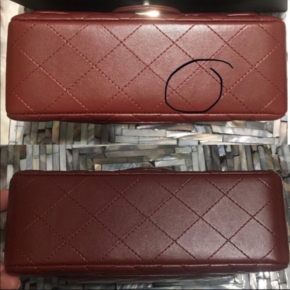 CHANEL Rectangular Lambskin Mini Red Burgundy 17B - Picture 8 of 8
